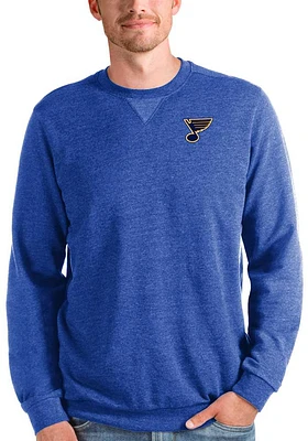 Antigua St Louis Blues Mens Blue Reward Long Sleeve Crew Sweatshirt