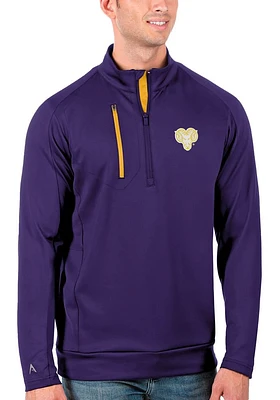 Antigua West Chester Golden Rams Mens Purple Generation Long Sleeve Qtr Zip Pullover