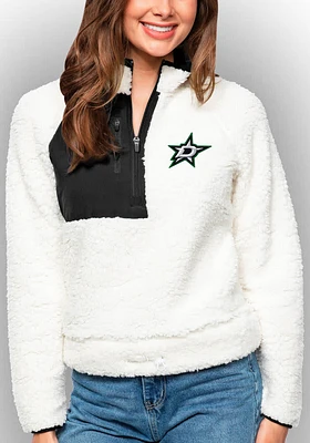 Antigua Dallas Stars Womens White Fusion Qtr Zip