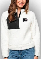 Antigua Philadelphia Flyers Womens White Fusion Qtr Zip