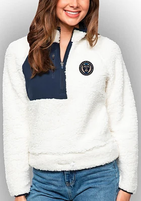Antigua Philadelphia Union Womens White Fusion Qtr Zip