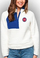 Antigua Detroit Pistons Womens White Fusion Qtr Zip