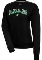 Antigua Dallas Stars Womens Black Script Victory Crew Sweatshirt