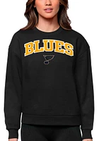 Antigua St Louis Blues Womens Black Victory Classic Crew Sweatshirt