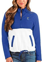 Antigua Kansas City Royals Womens Blue Harbor Qtr Zip