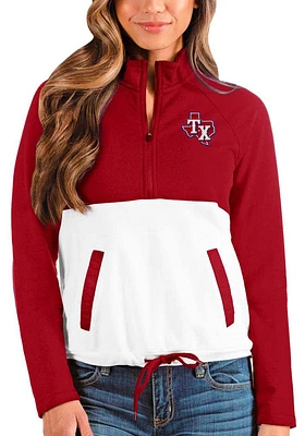 Antigua Texas Rangers Womens Red Harbor Qtr Zip