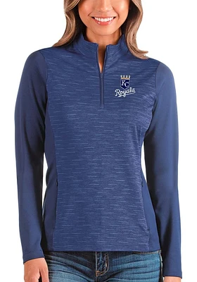 Antigua Kansas City Royals Womens Blue Select Qtr Zip Pullover