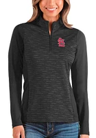 Antigua St Louis Cardinals Womens Black Select Qtr Zip Pullover