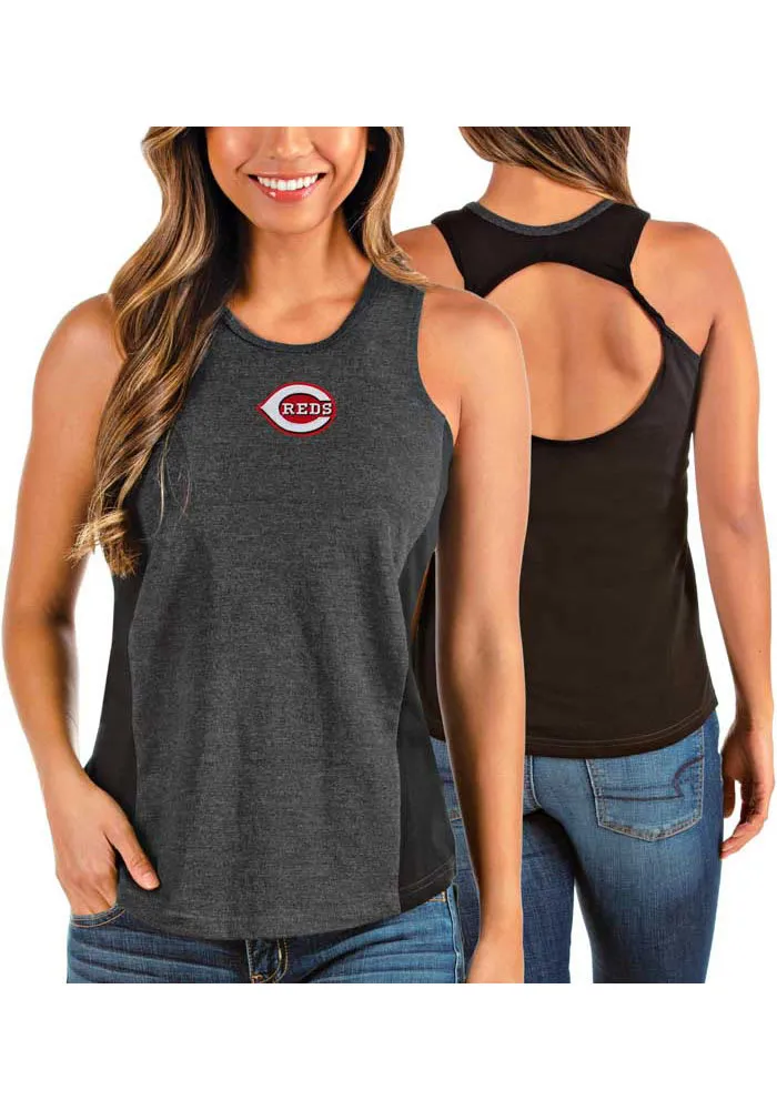 Antigua Cincinnati Reds Womens Black Twist Tank Top