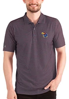 Antigua Kansas Jayhawks Mens Navy Blue Esteem Short Sleeve Polo