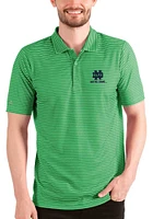 Antigua Notre Dame Fighting Irish Mens Green Esteem Short Sleeve Polo
