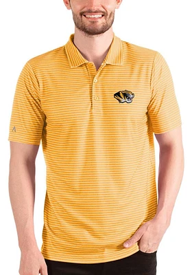 Antigua Missouri Tigers Mens Gold Esteem Short Sleeve Polo