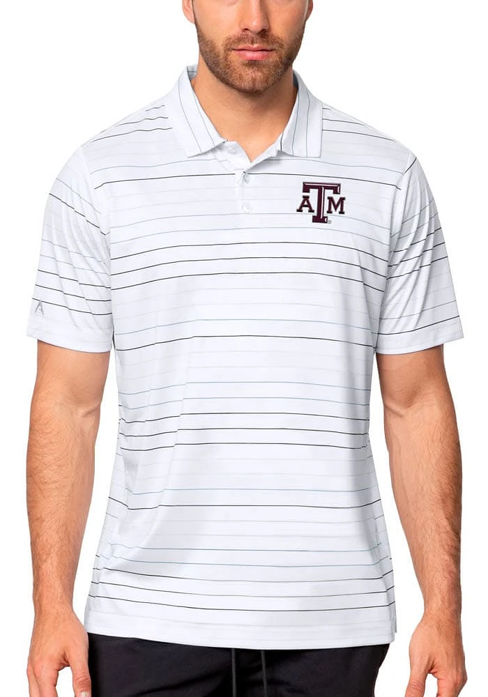 Antigua Texas A&M Aggies Mens White Ryder Short Sleeve Polo