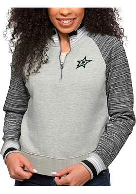 Antigua Dallas Stars Womens Grey Arena Qtr Zip