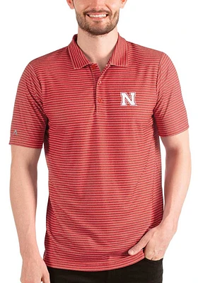 Antigua Nebraska Cornhuskers Mens Red Esteem Short Sleeve Polo