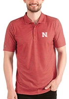 Antigua Nebraska Cornhuskers Mens Red Esteem Short Sleeve Polo