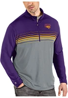 Antigua Northern Iowa Panthers Mens Purple Pace Long Sleeve Qtr Zip Pullover
