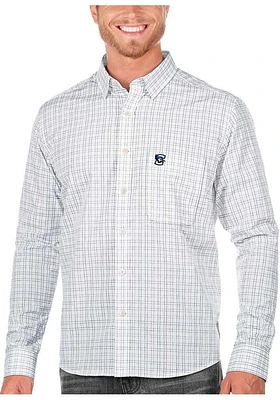 Antigua Creighton Bluejays Mens White Origin Long Sleeve Dress Shirt