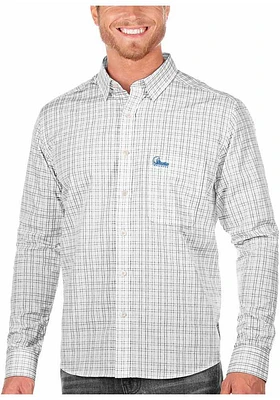 Antigua Drake Bulldogs Mens White Origin Long Sleeve Dress Shirt