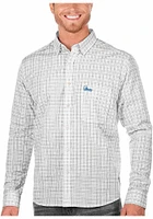 Antigua Drake Bulldogs Mens White Origin Long Sleeve Dress Shirt