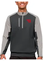 Antigua Dayton Flyers Mens Charcoal Team Long Sleeve 1/4 Zip Pullover