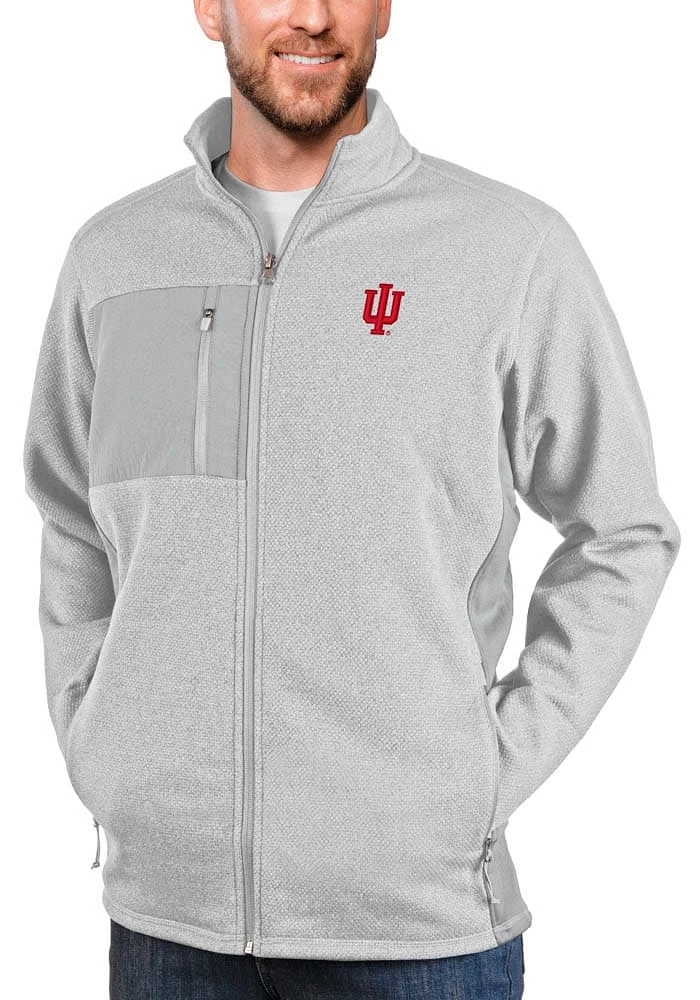 Antigua Indiana Hoosiers Mens Grey Course Medium Weight Jacket