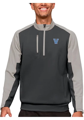 Antigua Villanova Wildcats Mens Charcoal Team Long Sleeve Qtr Zip Pullover