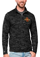 Antigua Iowa State Cyclones Mens Black Brigade Long Sleeve Qtr Zip Pullover