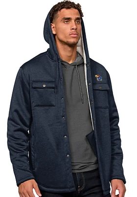 Antigua Kansas Jayhawks Mens Navy Blue Bond Medium Weight Jacket