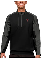Antigua Texas Tech Red Raiders Mens Black Team Long Sleeve Qtr Zip Pullover