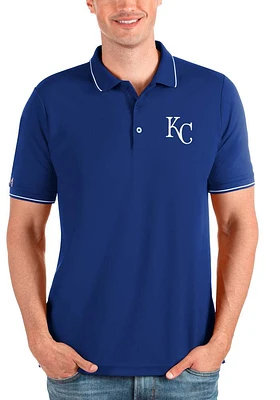 Antigua Kansas City Royals Mens AFFLUENT Short Sleeve Polo