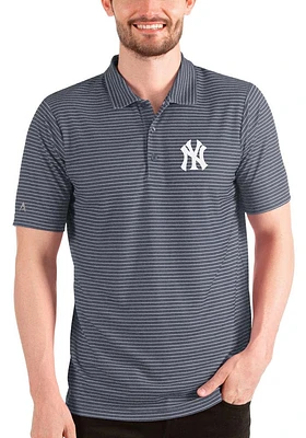 Antigua New York Yankees Mens Navy Blue ESTEEM Design Short Sleeve Polo