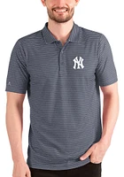 Antigua New York Yankees Mens Navy Blue ESTEEM Design Short Sleeve Polo