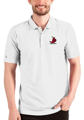 Antigua St Louis Cardinals Mens White ESTEEM Short Sleeve Polo