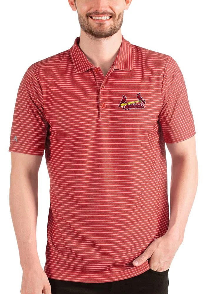 Antigua St Louis Cardinals Mens Red ESTEEM Short Sleeve Polo