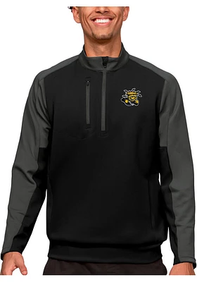 Antigua Wichita State Shockers Mens Black Team Long Sleeve Qtr Zip Pullover