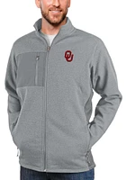 Antigua Oklahoma Sooners Mens Grey Course Medium Weight Jacket