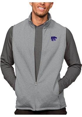 Antigua K-State Wildcats Mens Grey Course Sleeveless Jacket