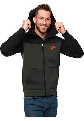 Antigua Oklahoma State Cowboys Mens Charcoal Protect Scuba Hood