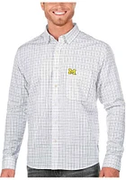Antigua Michigan Wolverines Mens White Origin Long Sleeve Dress Shirt