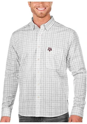 Antigua Texas A&M Aggies Mens White Origin Long Sleeve Dress Shirt