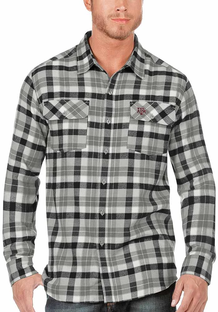 Antigua Texas A&M Aggies Mens Black Ease Long Sleeve Dress Shirt