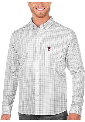 Antigua Texas Tech Red Raiders Mens White Origin Long Sleeve Dress Shirt