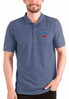 Antigua SMU Mustangs Mens Blue Esteem Short Sleeve Polo