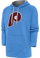 Antigua Philadelphia Phillies Mens Light Blue Victory Pullover Hood Logo Long Sleeve Hoodie