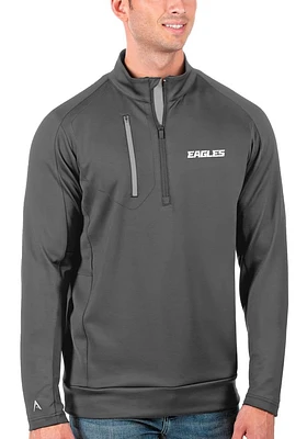 Antigua Philadelphia Eagles Mens Generation Long Sleeve Qtr Zip Pullover