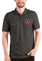 Antigua Cincinnati Bengals Mens Black Esteem Design Short Sleeve Polo