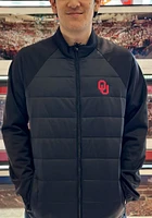 Antigua Oklahoma Sooners Mens Black Links Medium Weight Jacket