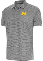 Antigua Michigan Wolverines Mens Blue Esteem Short Sleeve Polo