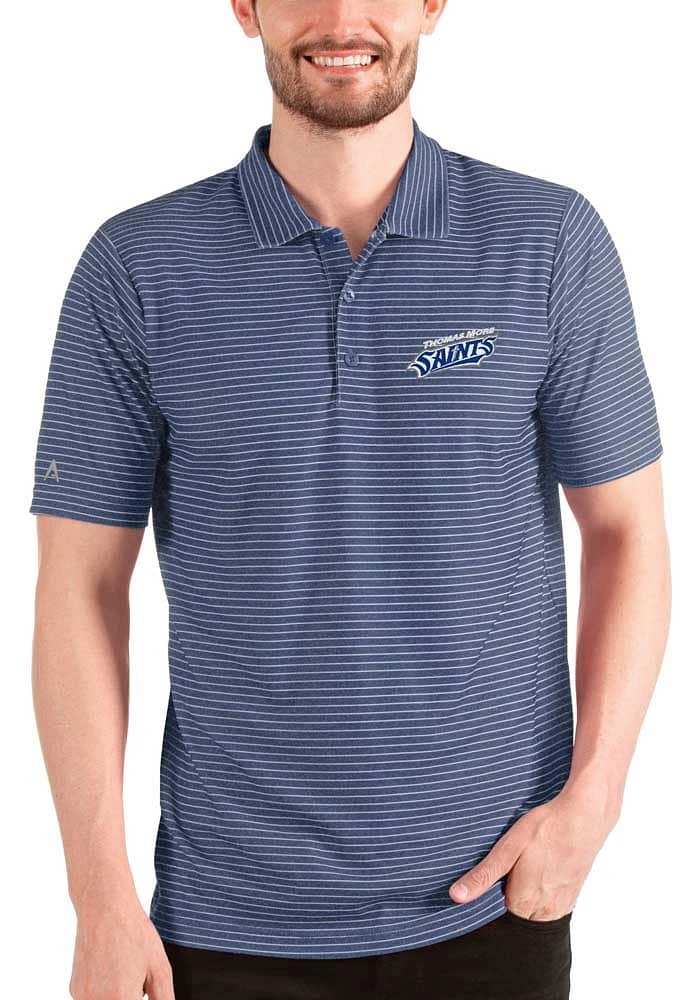 Antigua Thomas More Saints Mens Blue Esteem Short Sleeve Polo